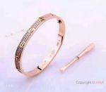 Fake Cartier Love Bracelet - Rose Gold and Diamonds